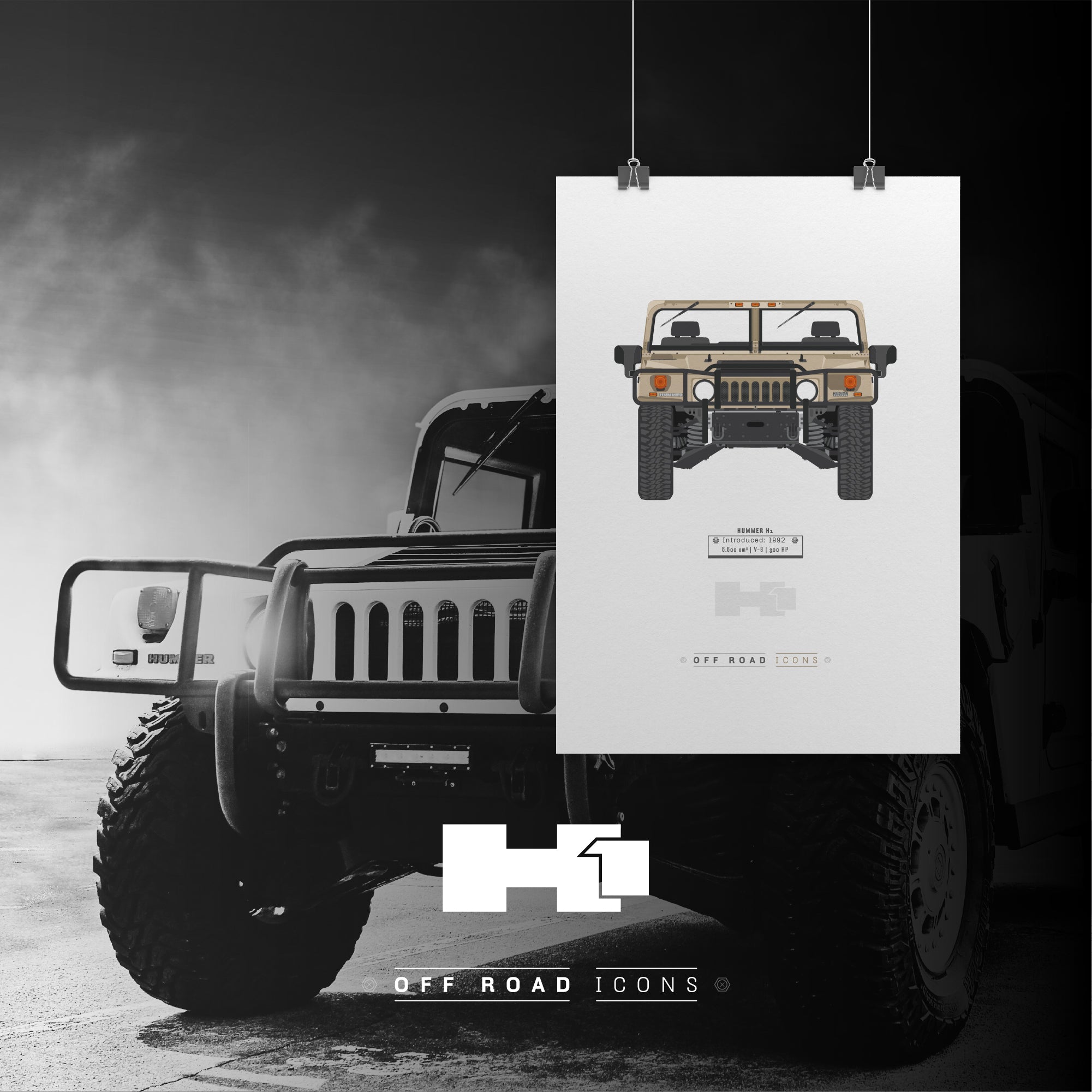 Hummer H1 Art Prints – Off-road Icons