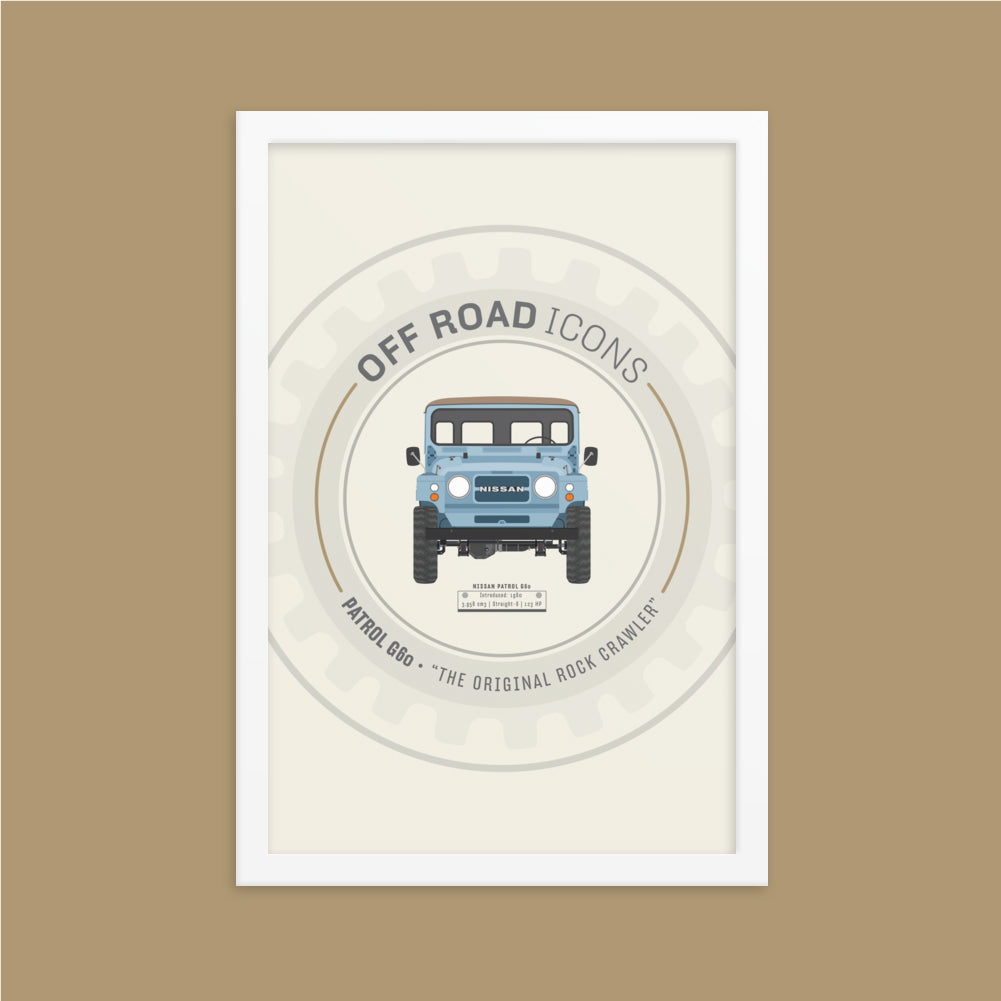Patrol G60, wheel badge - Matte Framed poster