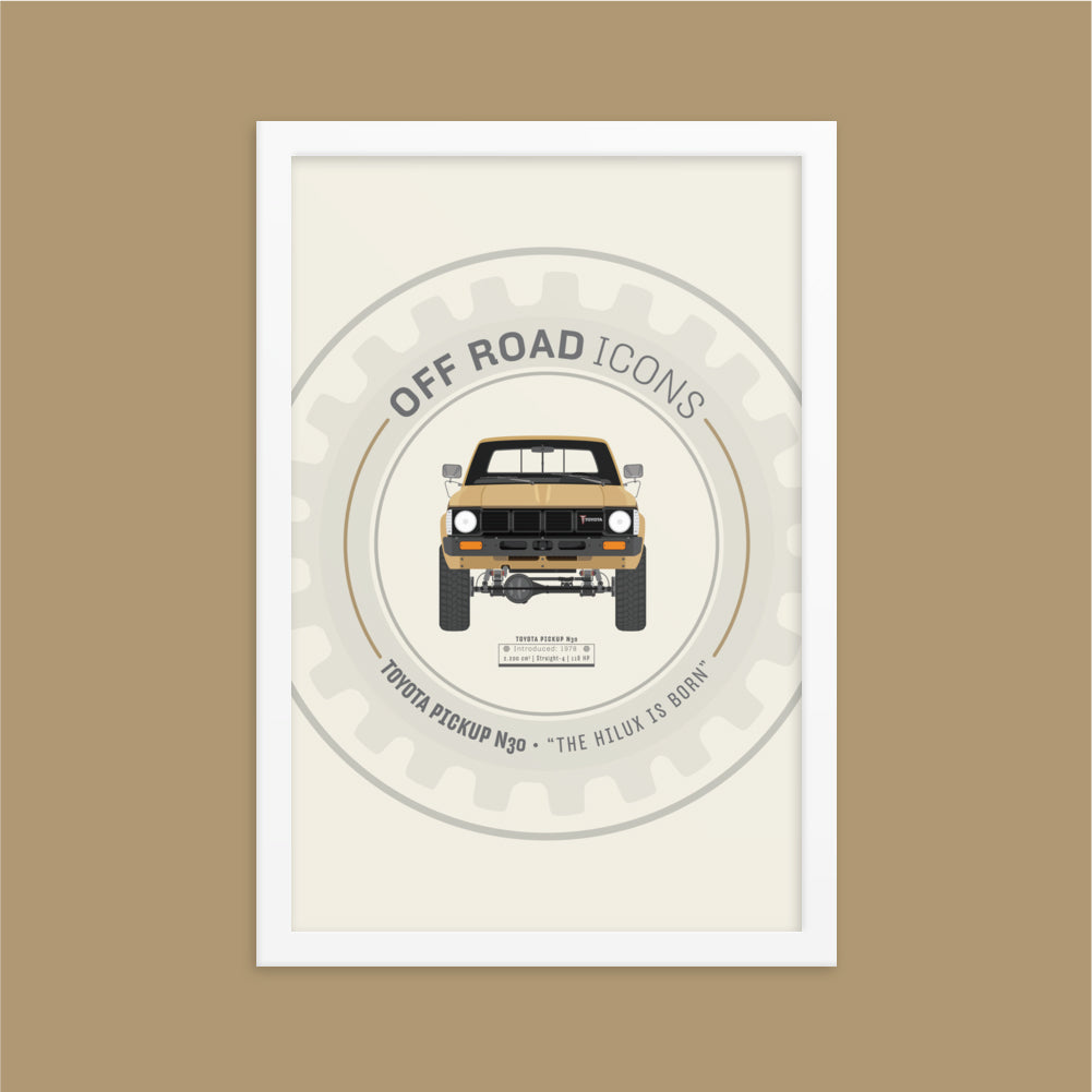 N30 pickup, wheel design - Matte Framed poster