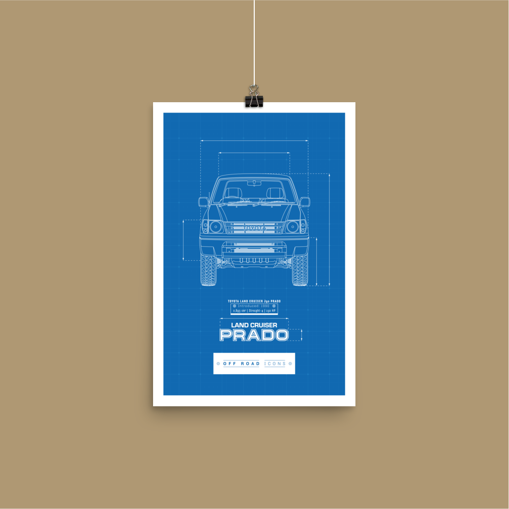 Prado 90, blueprint - Matte Poster