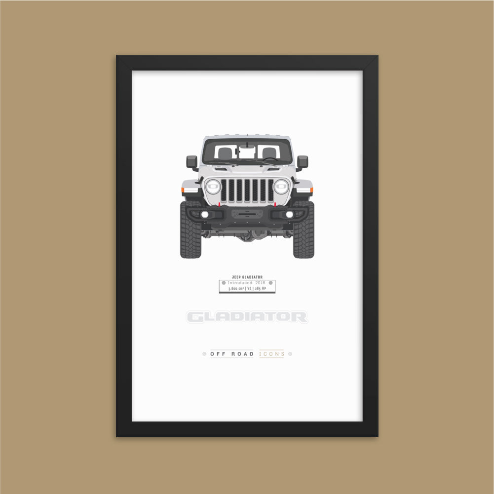 Gladiator, bright white - Matte Framed poster