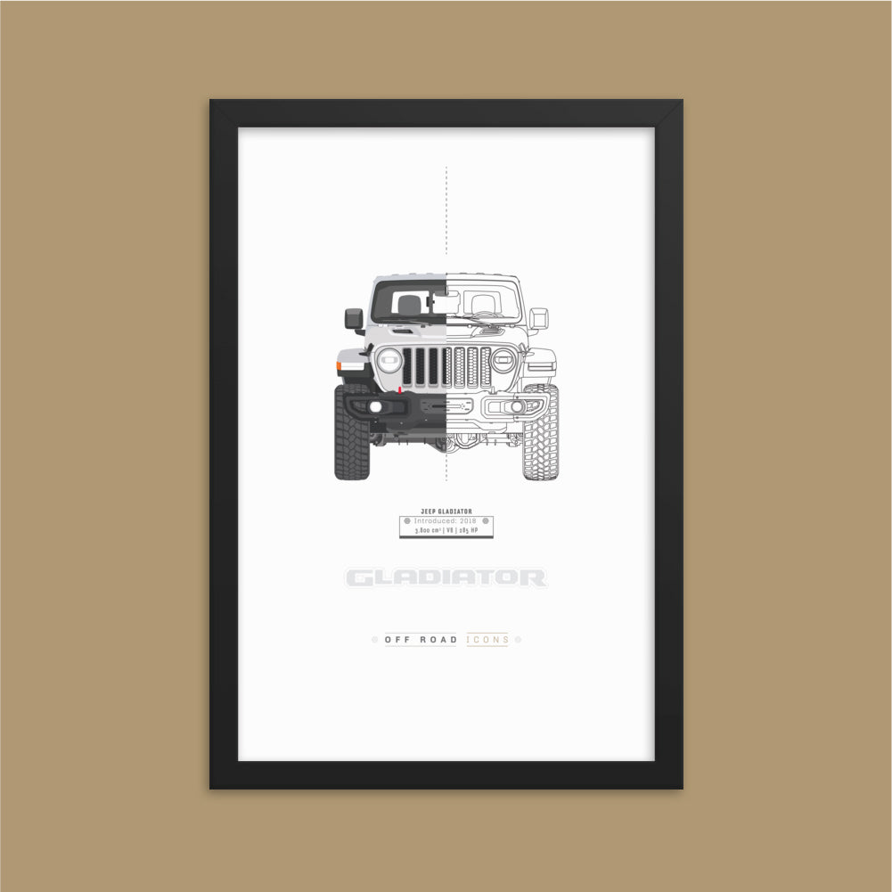 Gladiator, split view - Matte Framed poster