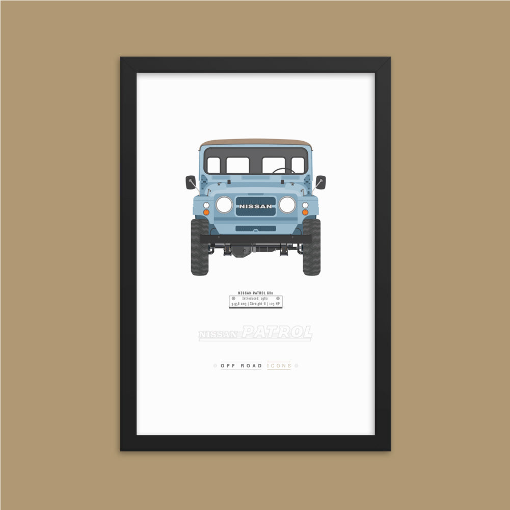 Patrol G60, asian blue - Matte Framed Poster
