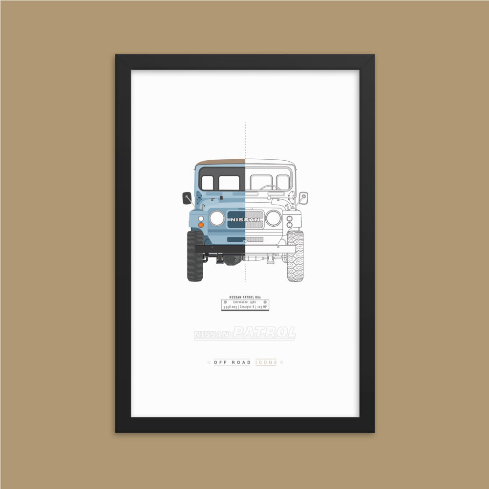 Patrol G60, split view - Matte Framed poster