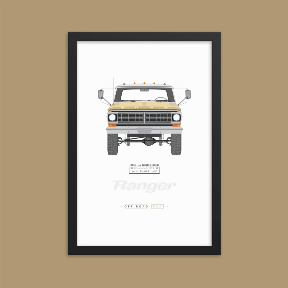 F-250 Ranger, light desert tan - Matte Framed poster
