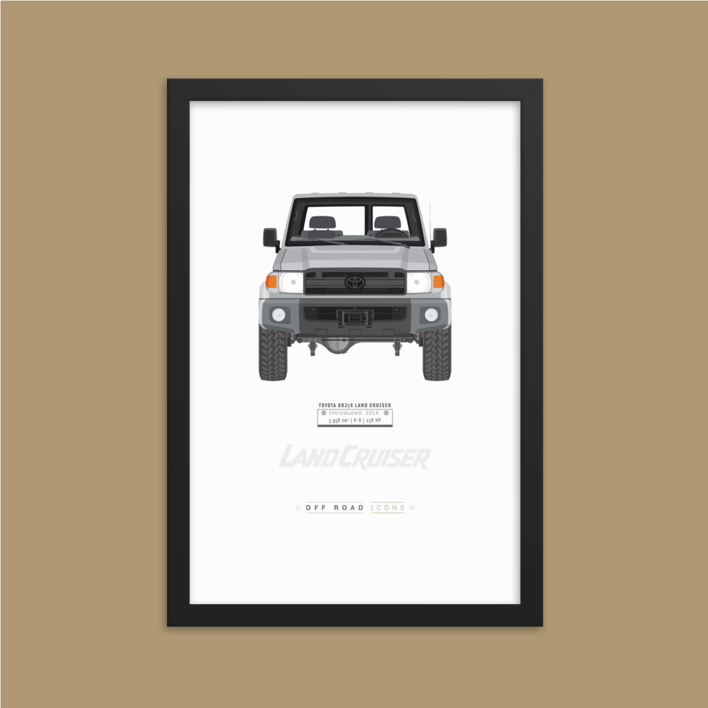 GRJ76, silver pearl - Matte Framed poster