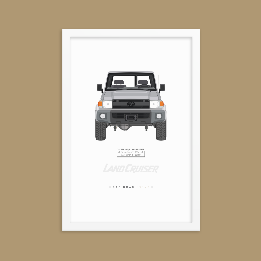 GRJ76, silver pearl - Matte Framed poster