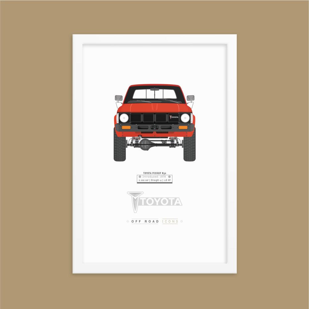 N30 pickup, bright red - Matte Framed poster