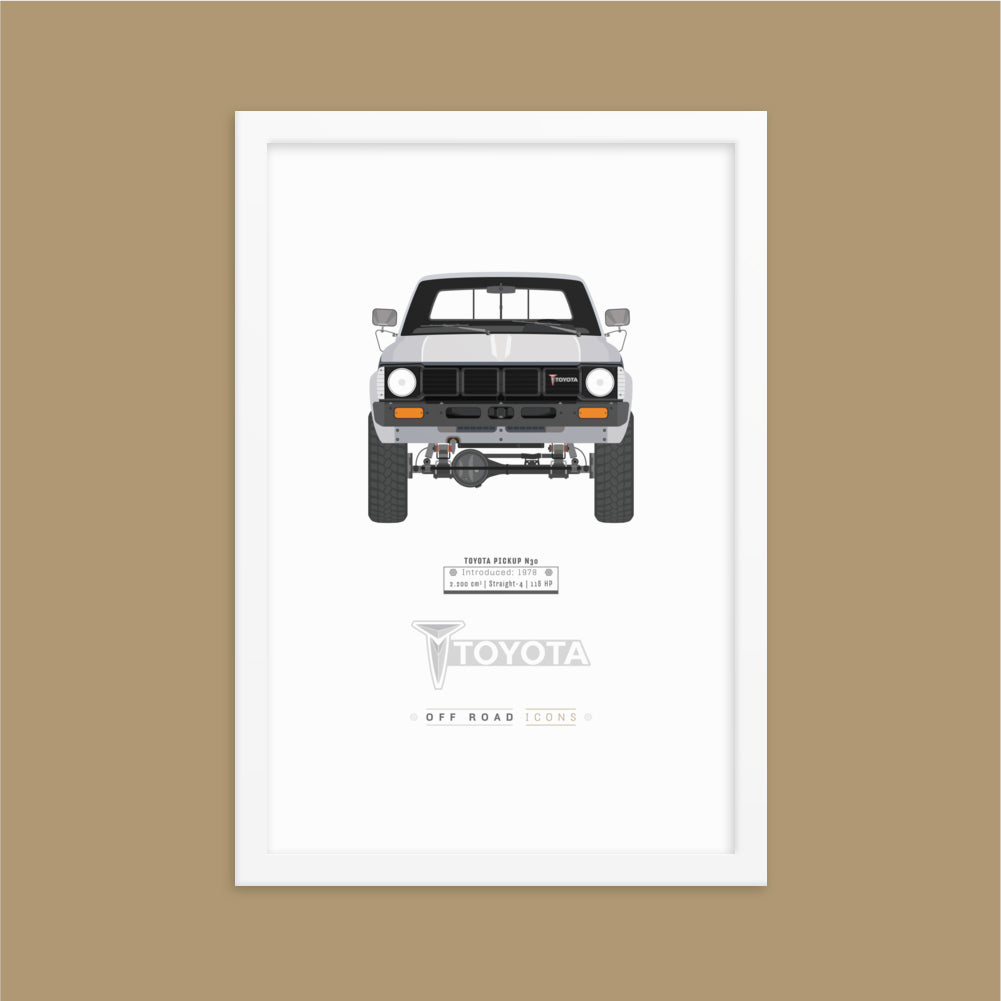 N30 pickup, white - Matte Framed poster