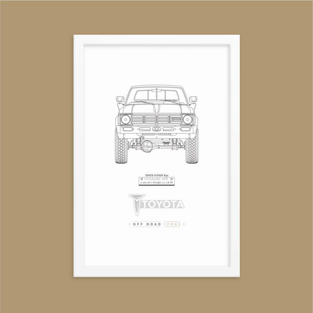 N30 pickup, clean blueprint - Matte Framed poster