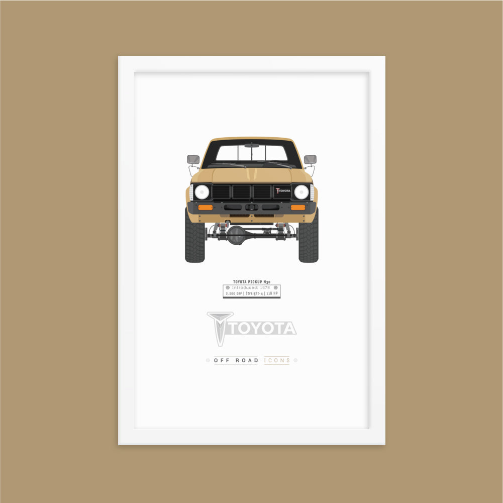 N30 pickup, beige - Matte Framed poster