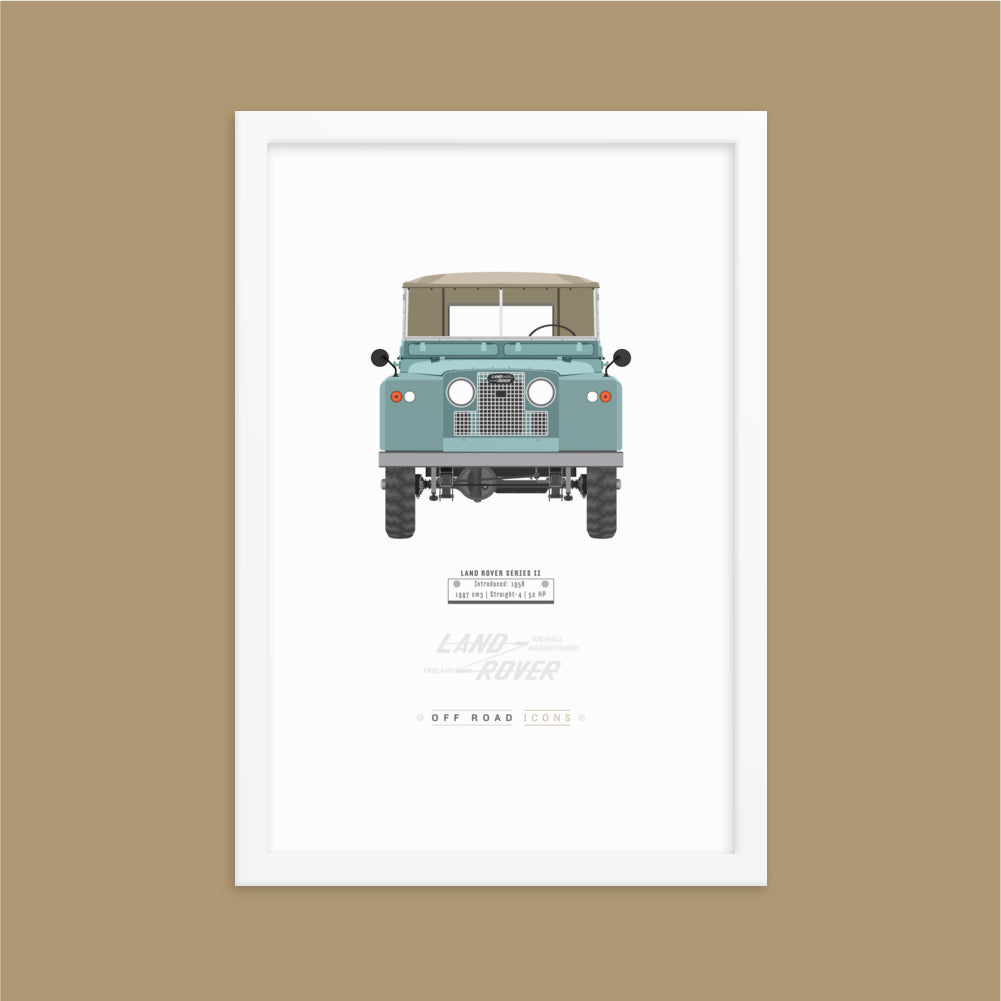 Series II, engine blue - Matte Framed poster