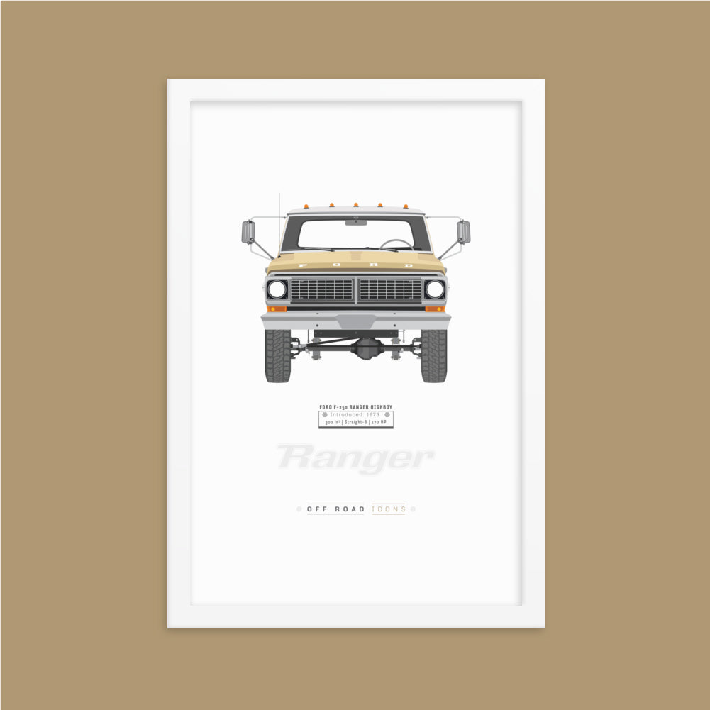 F-250 Ranger, light desert tan - Matte Framed poster