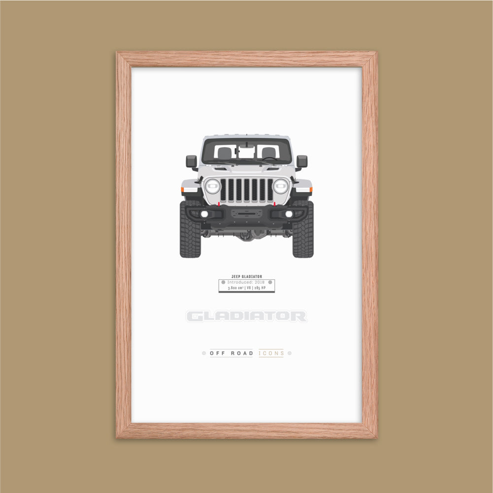 Gladiator, bright white - Matte Framed poster