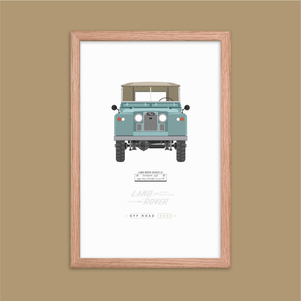 Series II, engine blue - Matte Framed poster