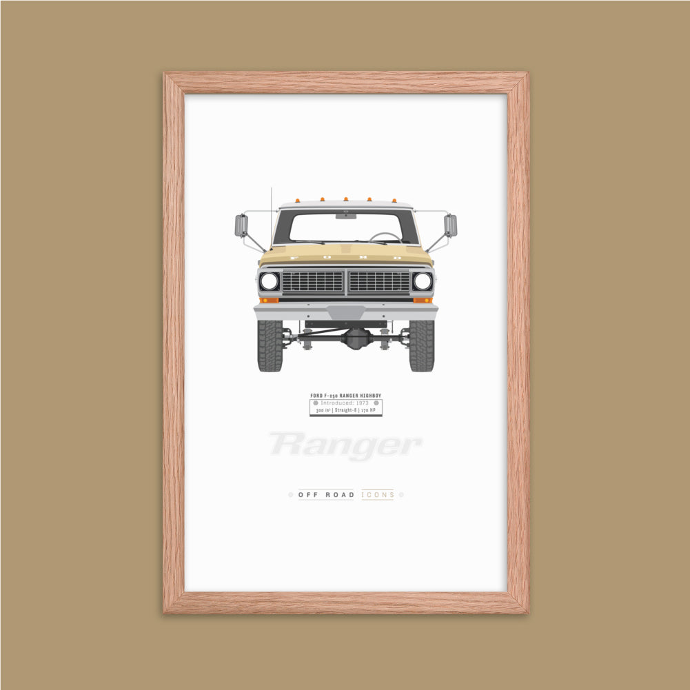 F-250 Ranger, light desert tan - Matte Framed poster
