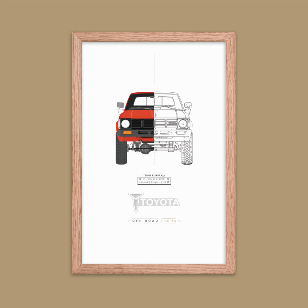 N30 pickup, split view - Matte Framed poster