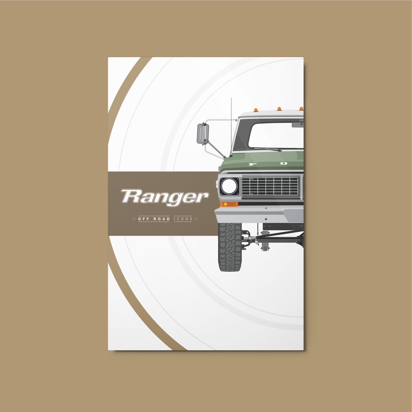 F-250 Ranger, lime gold poly - Metal prints
