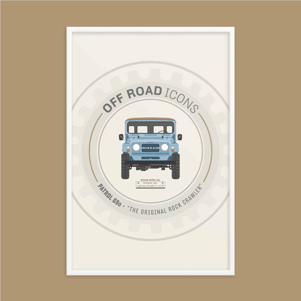 Patrol G60, wheel badge - Matte Framed poster
