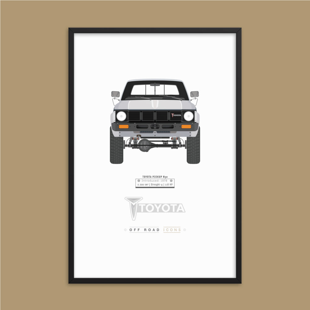 N30 pickup, white - Matte Framed poster