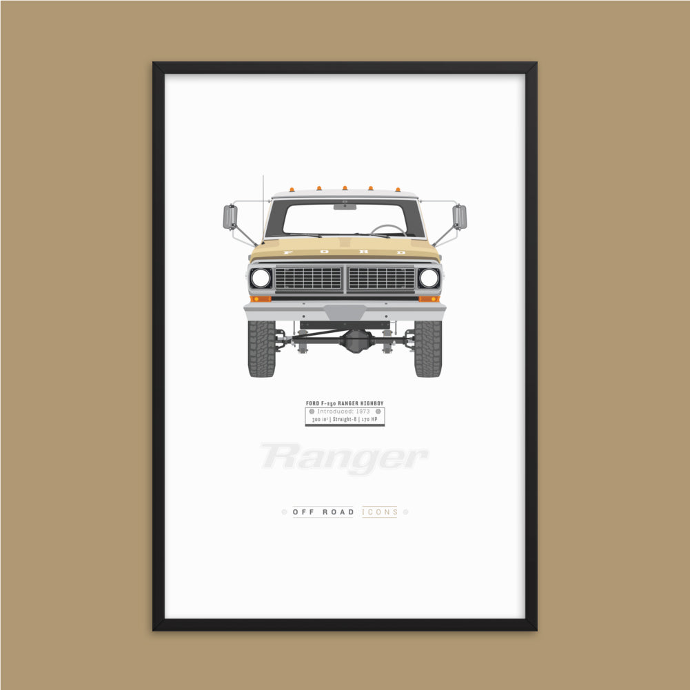 F-250 Ranger, light desert tan - Matte Framed poster