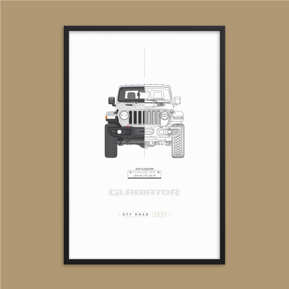 Gladiator, split view - Matte Framed poster