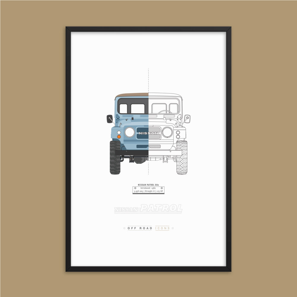Patrol G60, split view - Matte Framed poster