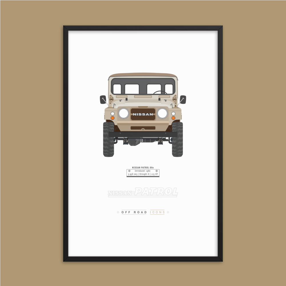Patrol G60, beige - Matte Framed poster
