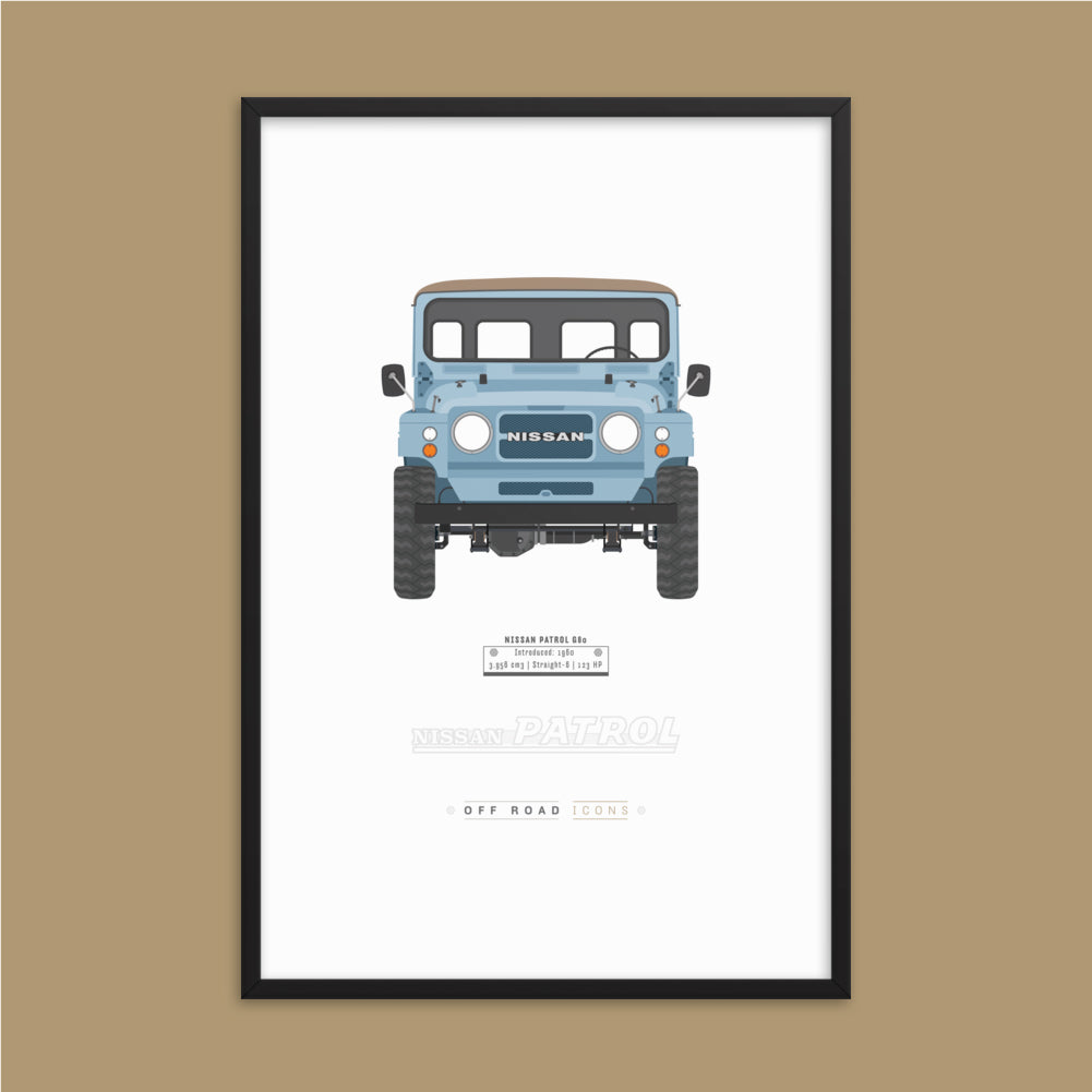 Patrol G60, asian blue - Matte Framed Poster