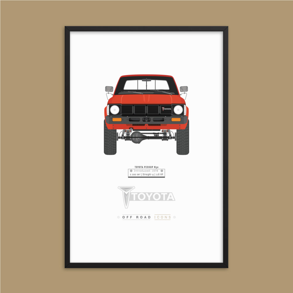 N30 pickup, bright red - Matte Framed poster