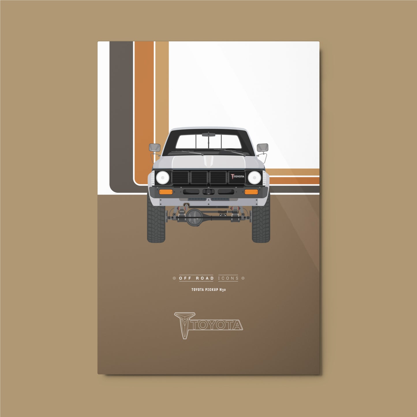 N30 pickup, stripes - Metal prints