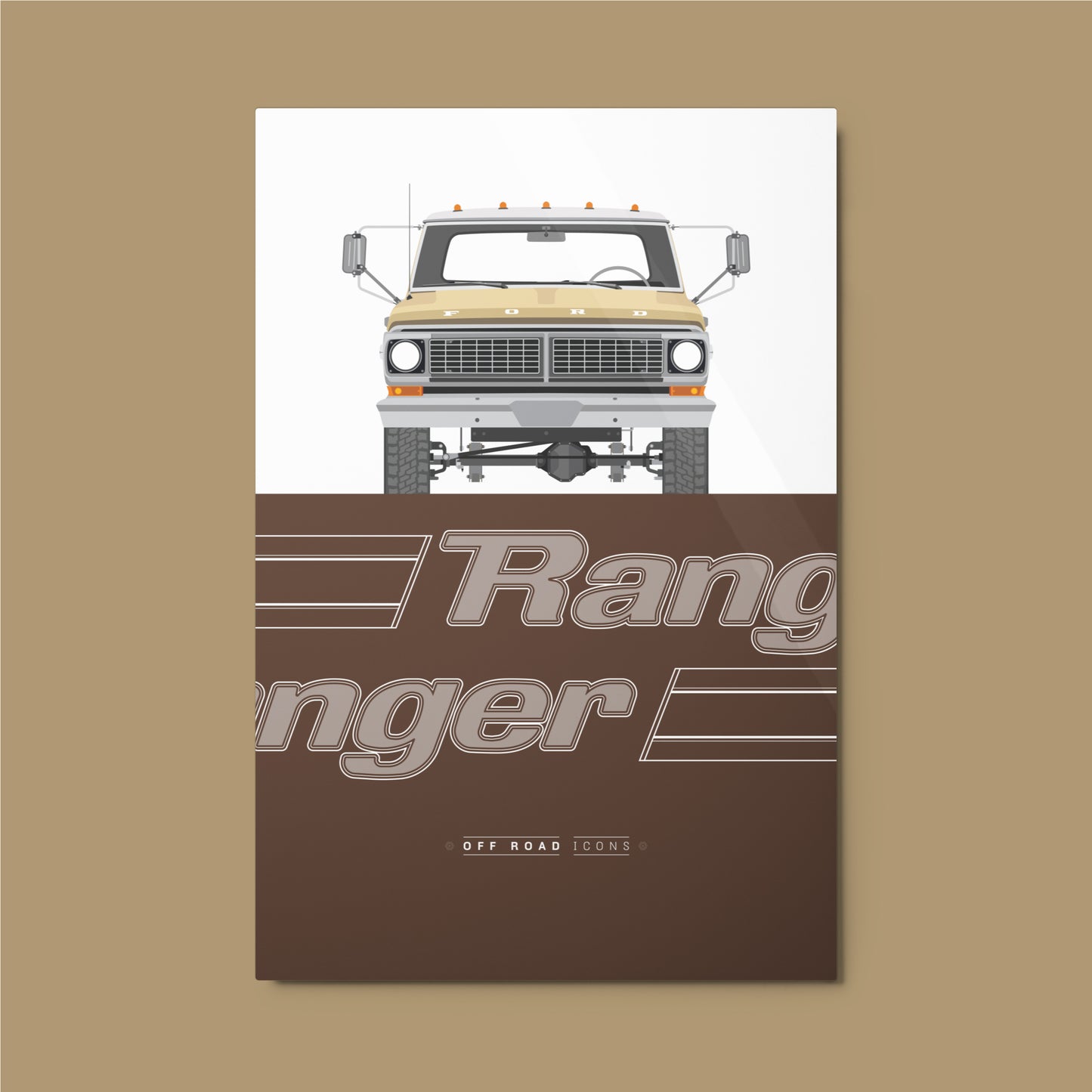 F-250 Ranger, light desert tan - Metal prints