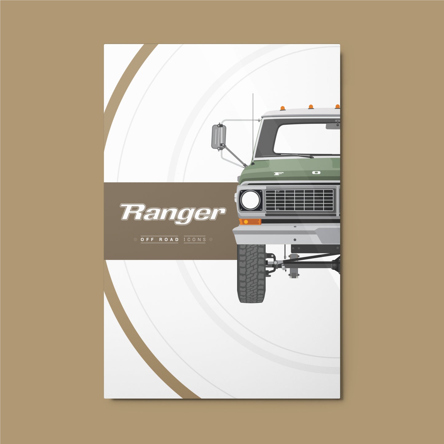 F-250 Ranger, lime gold poly - Metal prints