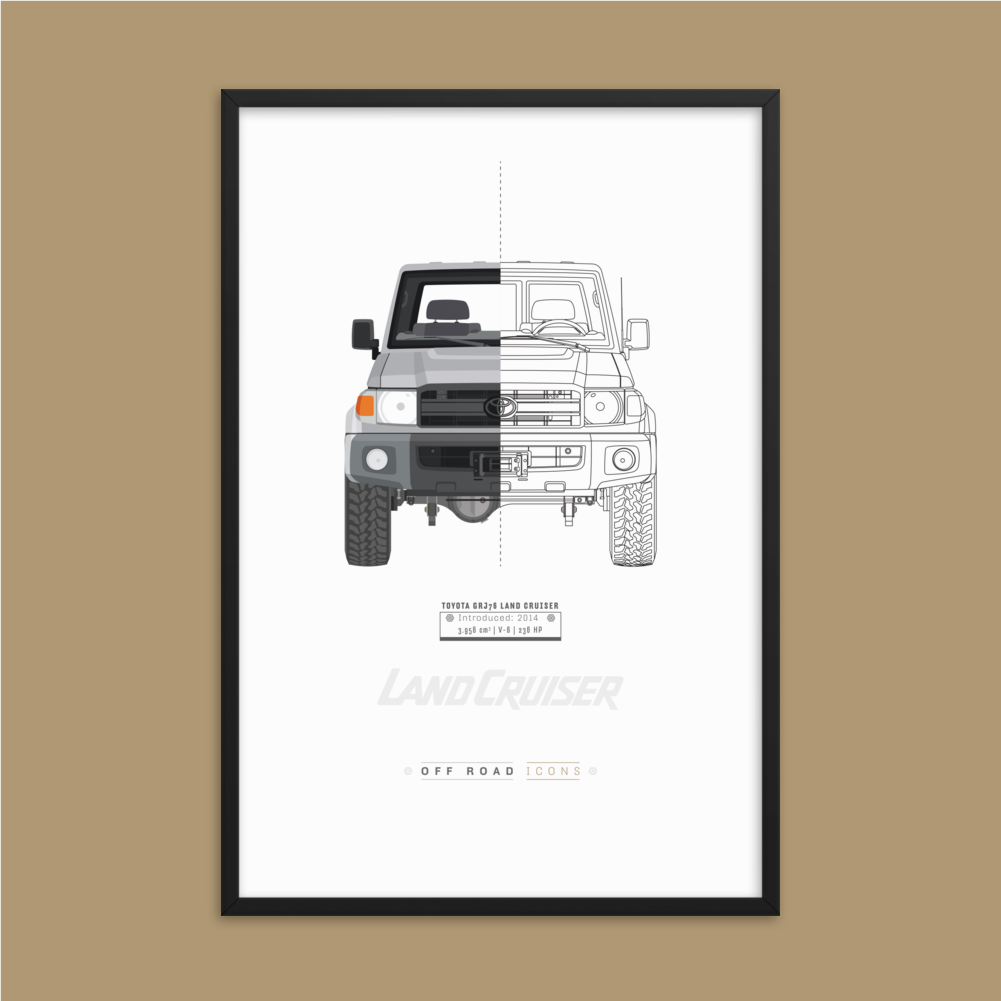 GRJ76, split view - Matte Framed poster