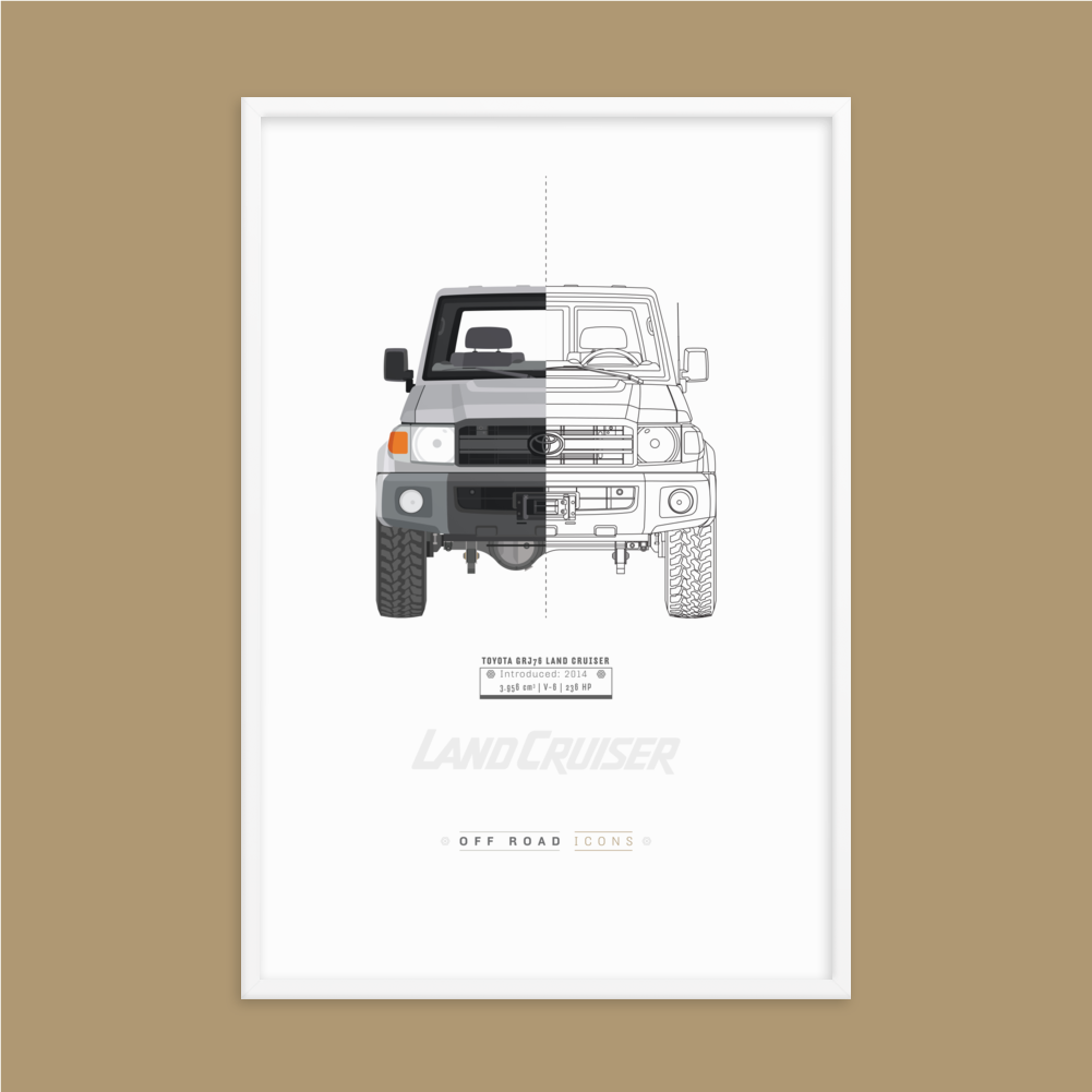 GRJ76, split view - Matte Framed poster