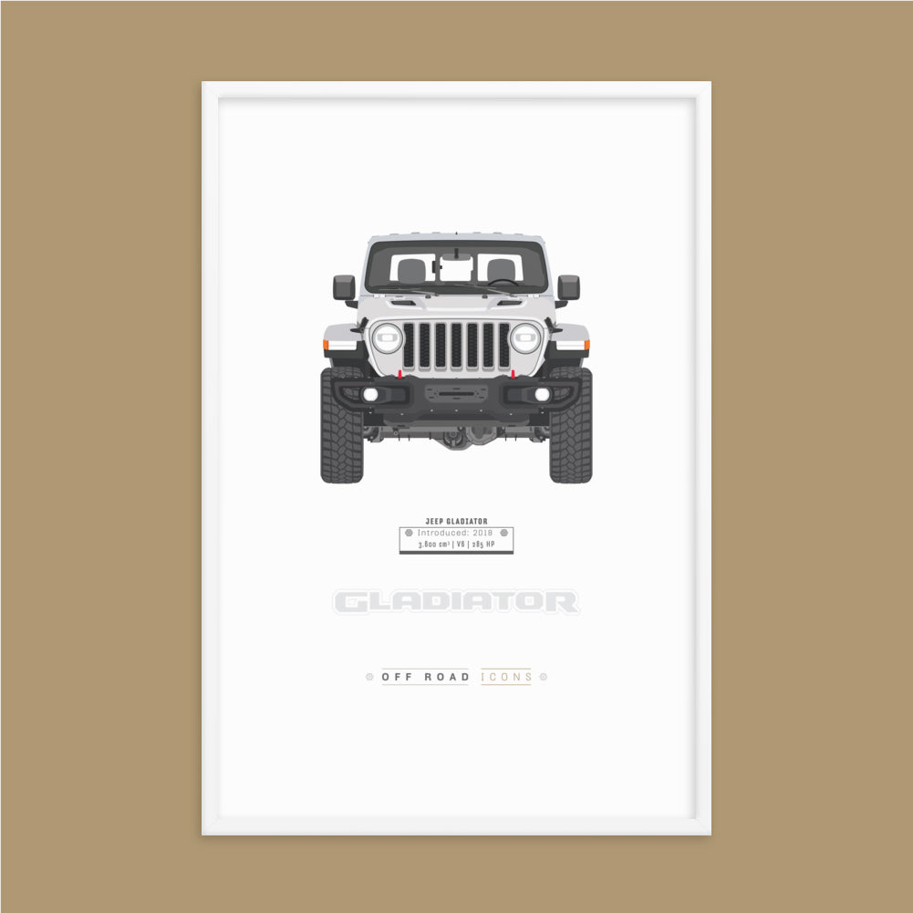 Gladiator, bright white - Matte Framed poster