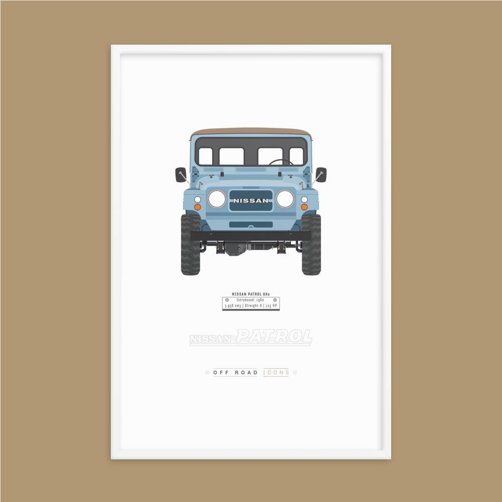 Patrol G60, asian blue - Matte Framed Poster