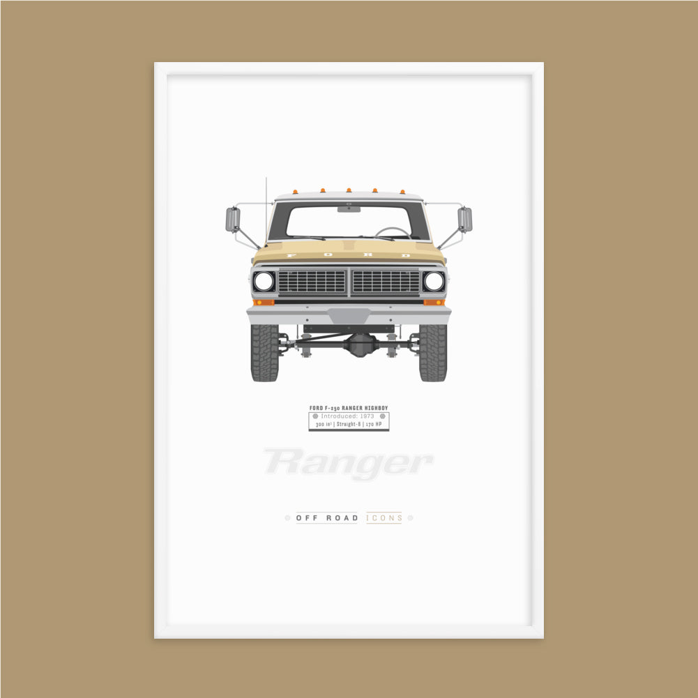 F-250 Ranger, light desert tan - Matte Framed poster