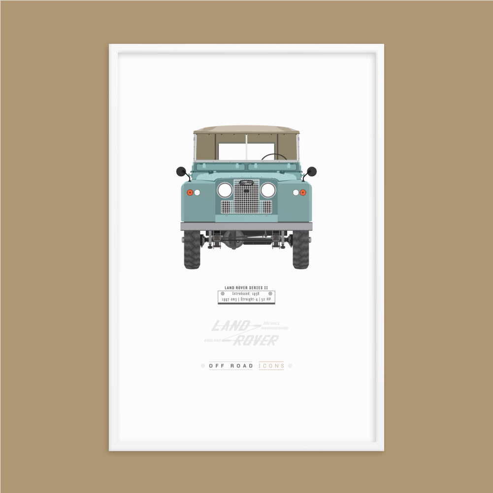 Series II, engine blue - Matte Framed poster