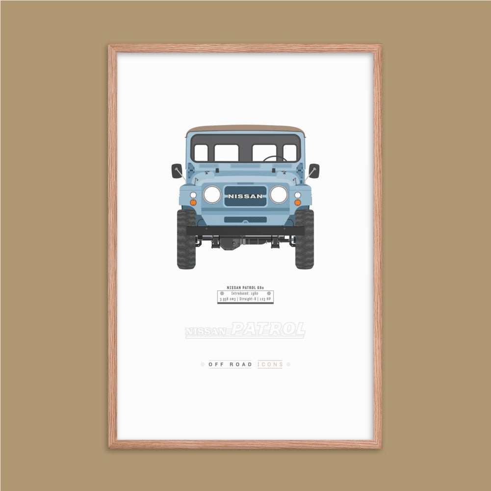 Patrol G60, asian blue - Matte Framed Poster