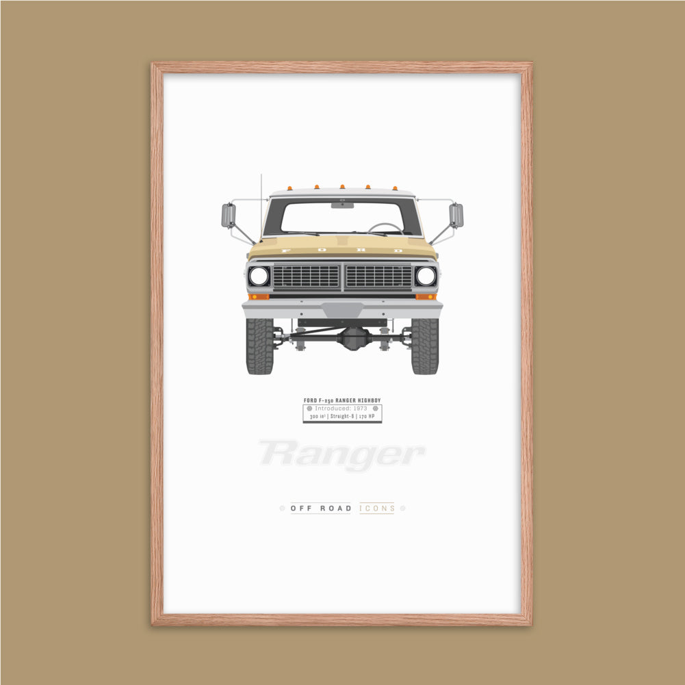 F-250 Ranger, light desert tan - Matte Framed poster