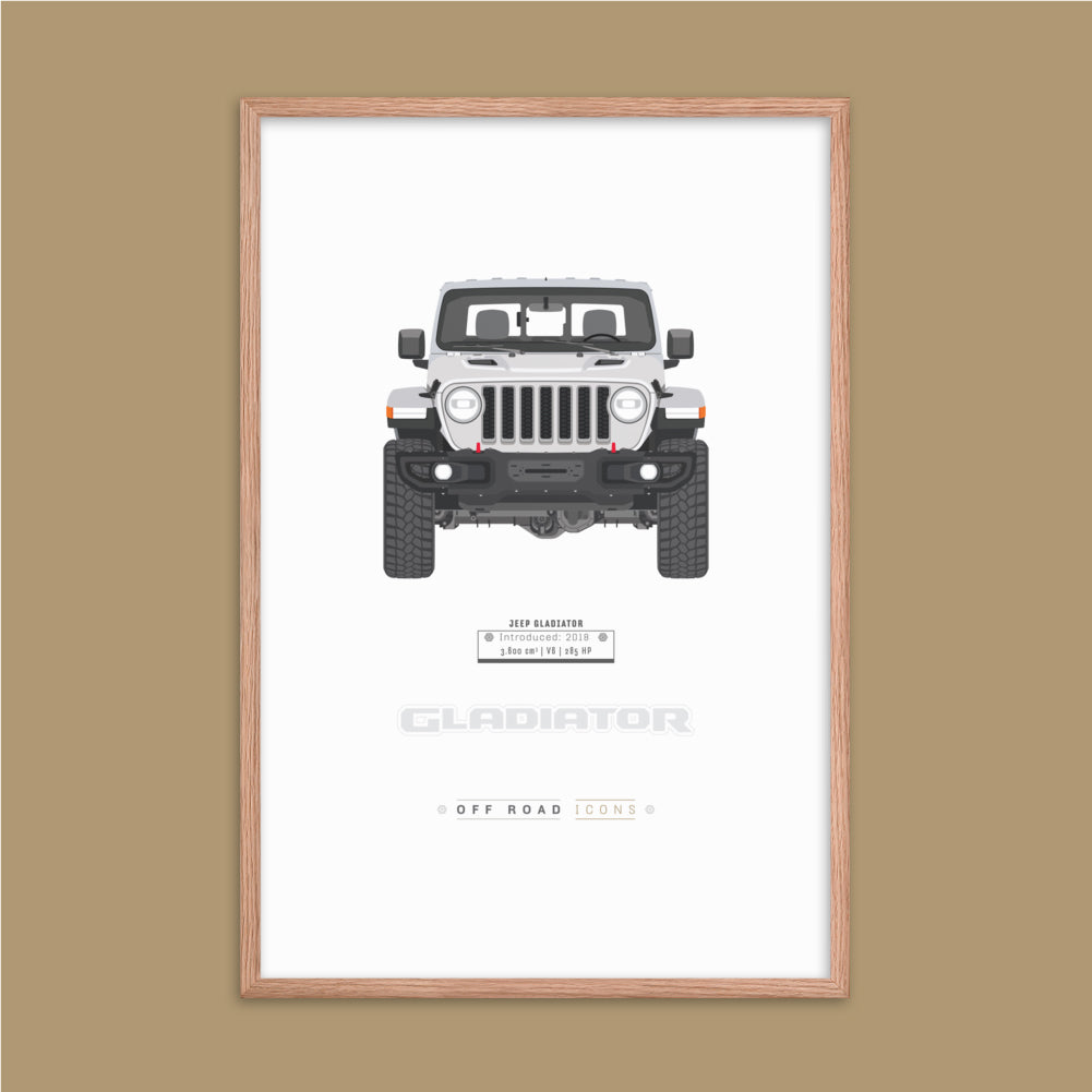 Gladiator, bright white - Matte Framed poster
