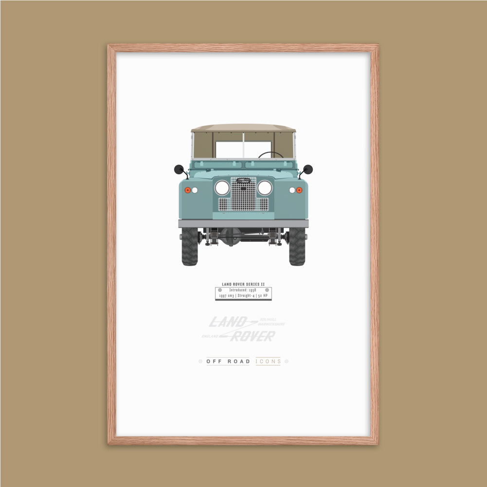 Series II, engine blue - Matte Framed poster