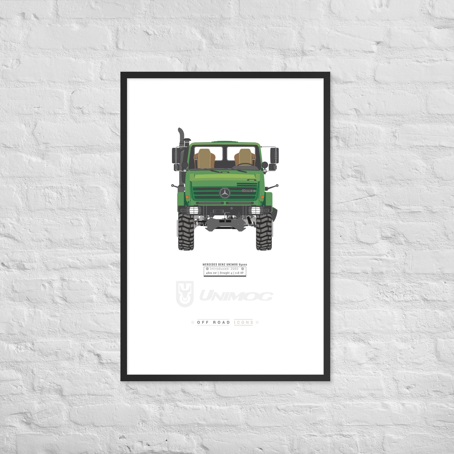 Unimog, lorry green - Matte Framed poster