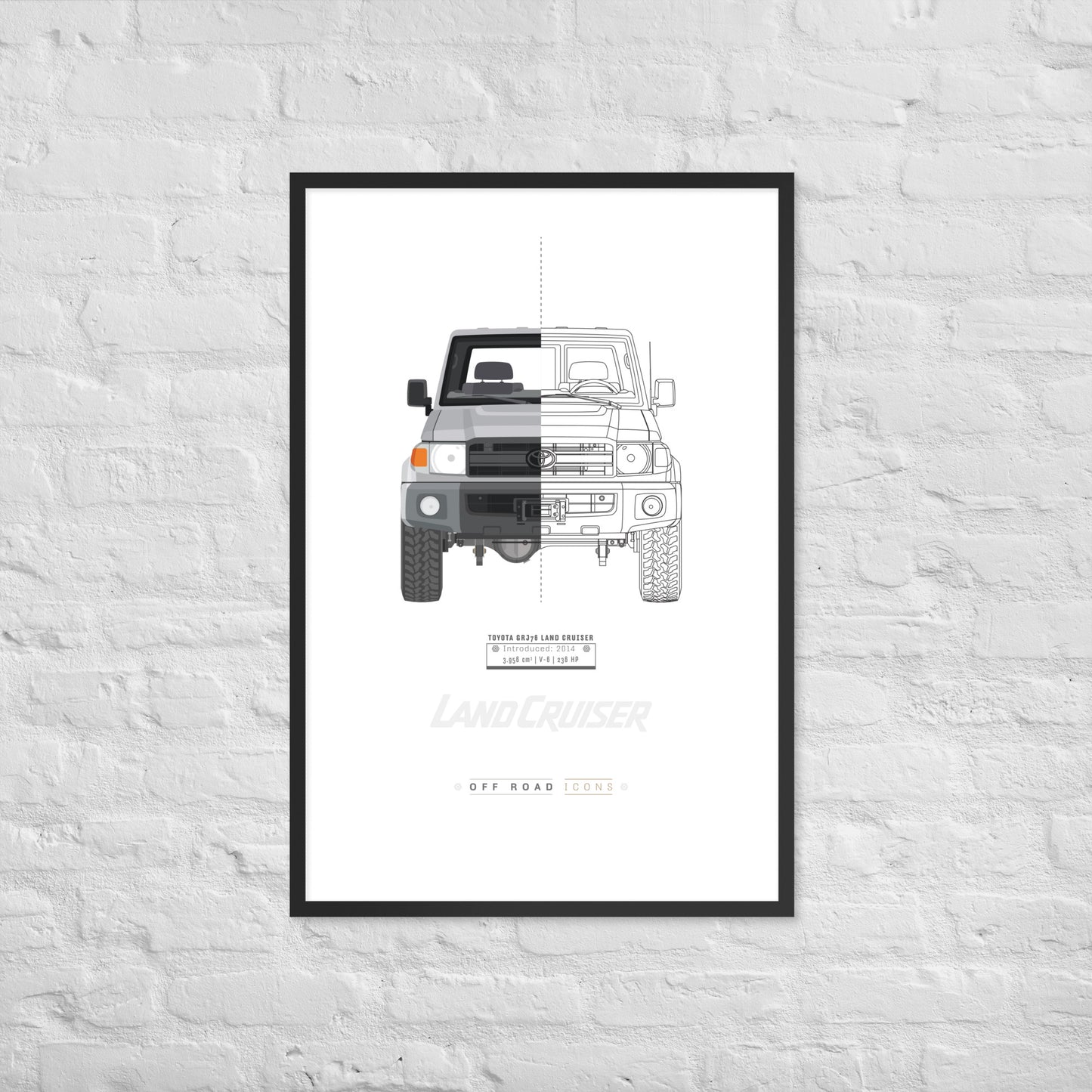 GRJ76, split view - Matte Framed poster