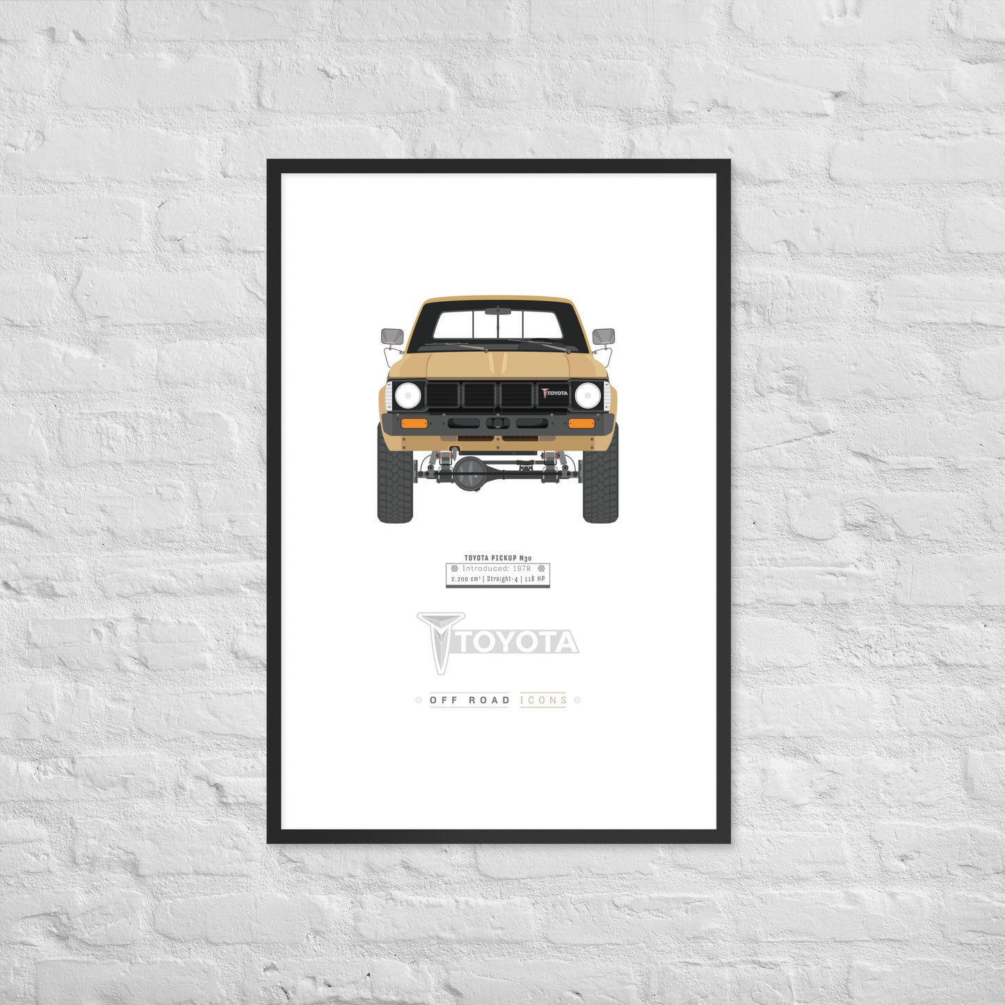 N30 pickup, beige - Matte Framed poster