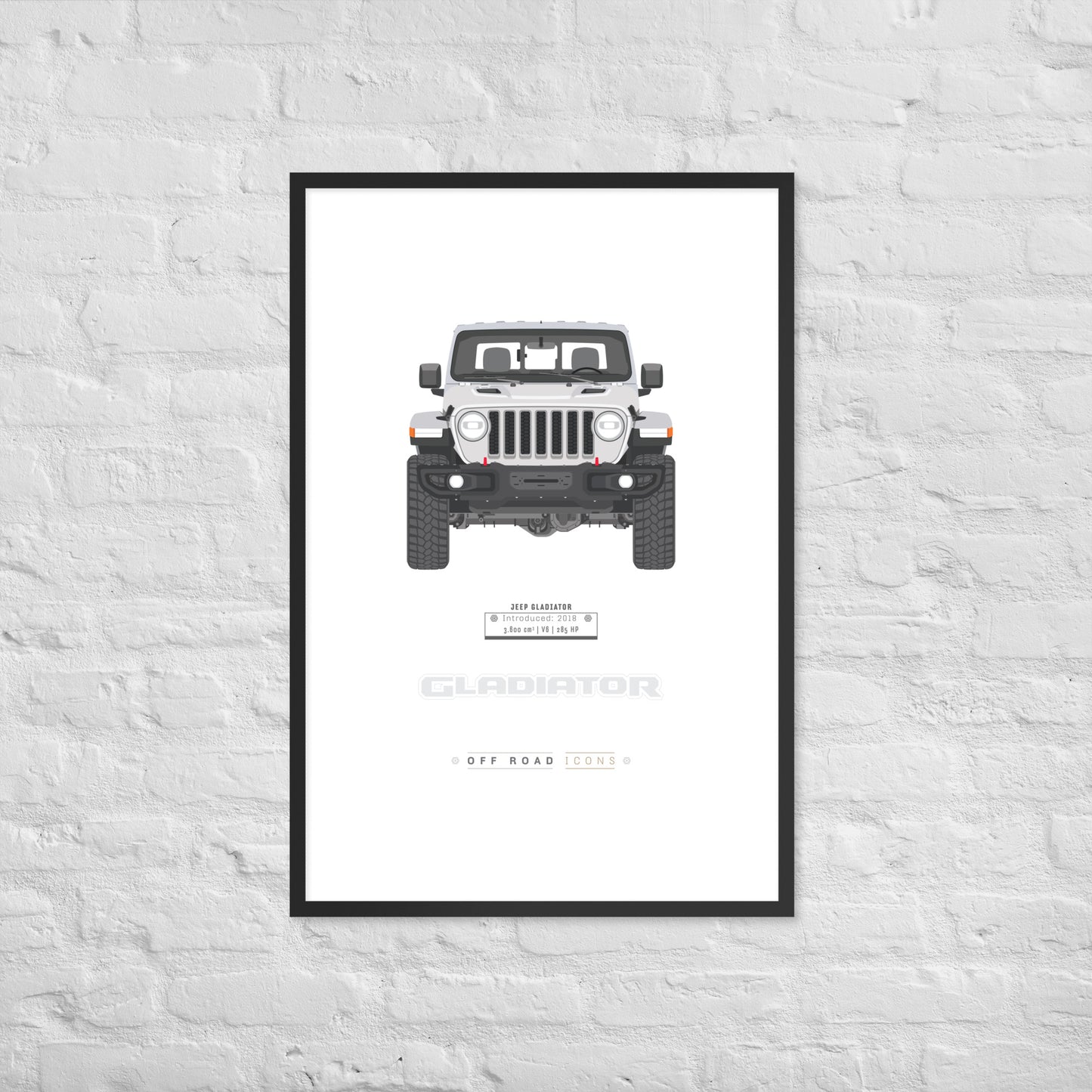Gladiator, bright white - Matte Framed poster