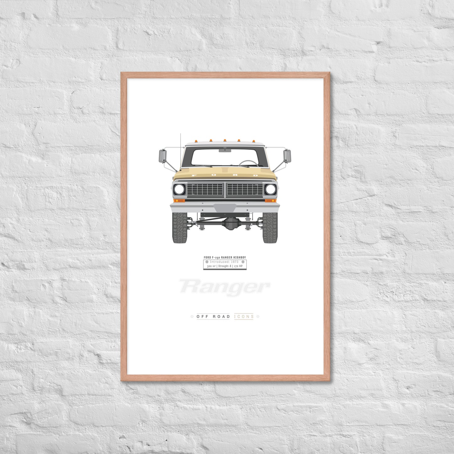 F-250 Ranger, light desert tan - Matte Framed poster