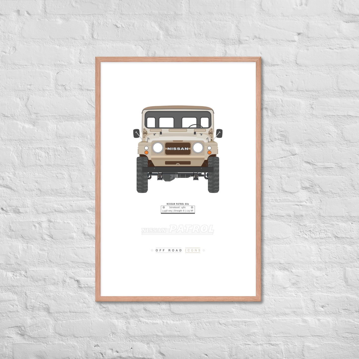 Patrol G60, beige - Matte Framed poster