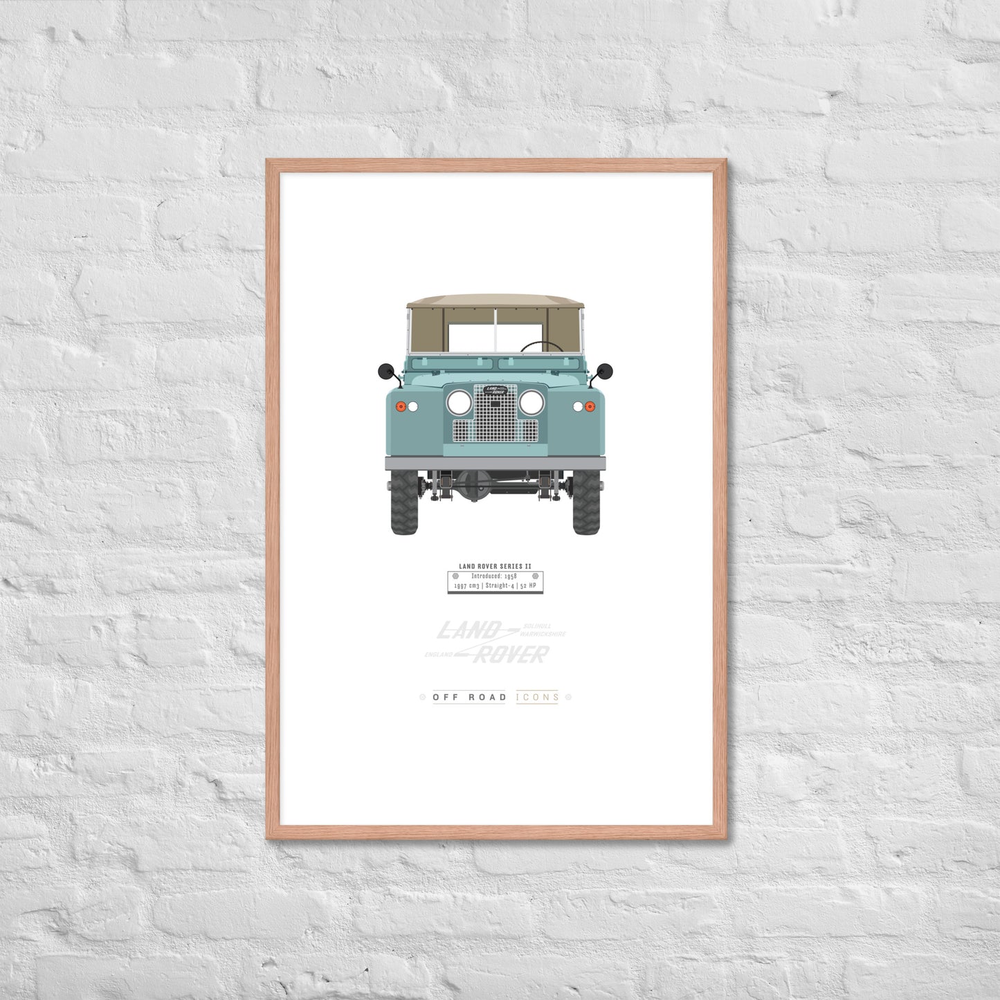 Series II, engine blue - Matte Framed poster